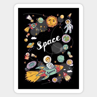 Space Elements Hand Drawn Sticker